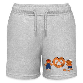 Alsace BTP Bretzel - Short de jogging enfant bio Stanley/Stella - gris chiné - Devant