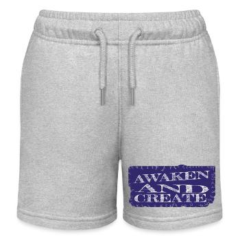 innovation self-realization improvement sayings - Kids Organic Sweat Shorts by Stanley/Stella - heather grey - Front