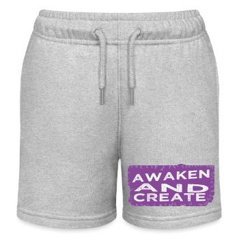 birthday present idea present idea fun - Kids Organic Sweat Shorts by Stanley/Stella - heather grey - Front