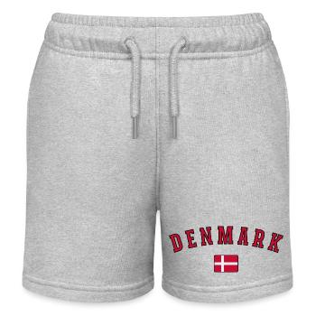 Flag of Denmark, Danish pride - Kids Organic Sweat Shorts by Stanley/Stella - heather grey - Front