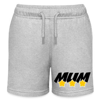 Best Mom - Mother's Day - Kids Organic Sweat Shorts by Stanley/Stella - heather grey - Front