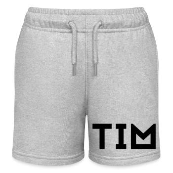 First name Tim - Kids Organic Sweat Shorts by Stanley/Stella - heather grey - Front