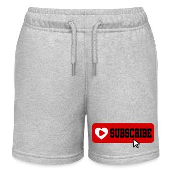 Fabelhaftes Symbol für die Schaltfläche "Abonnieren" des YouTube-Kanals - Kinder Organic Joggingshorts Mini Bolter von Stanley/Stella - Grau meliert - Vorne