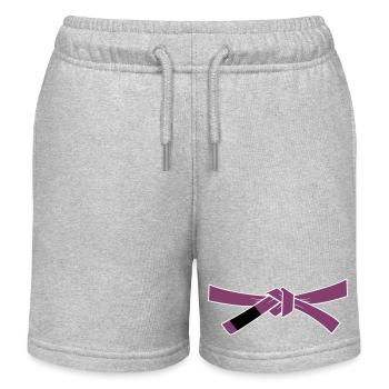 Purplebelt - Lilagurt - Kinder Organic Joggingshorts Mini Bolter von Stanley/Stella - Grau meliert - Vorne