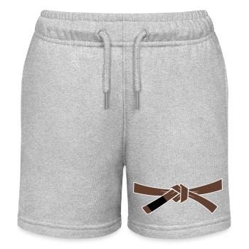 Brownbelt - Braungurt - Kinder Organic Joggingshorts Mini Bolter von Stanley/Stella - Grau meliert - Vorne