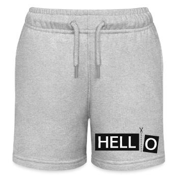 Hello – Schneid Deinen Tag Selbst Zu - Kinder Organic Joggingshorts Mini Bolter von Stanley/Stella - Grau meliert - Vorne