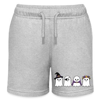 Quatre silhouettes fantômes amicales - Short de jogging enfant bio Stanley/Stella - gris chiné - Devant