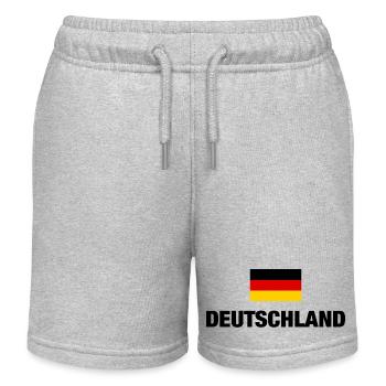 Deutschland deutsche Flagge deutsch Fahne Geschenk - Kinder Organic Joggingshorts Mini Bolter von Stanley/Stella - Grau meliert - Vorne