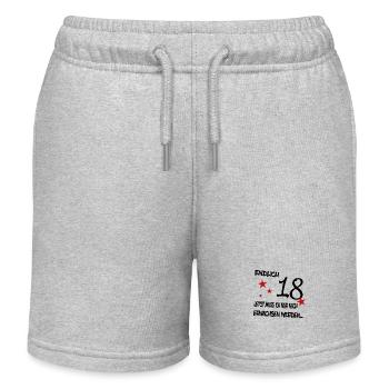 Endlich 18 - Kinder Organic Joggingshorts Mini Bolter von Stanley/Stella - Grau meliert - Vorne