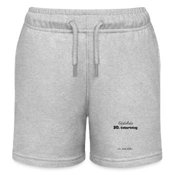 30. Geburtstag Gästeliste Gästebuch - Kinder Organic Joggingshorts Mini Bolter von Stanley/Stella - Grau meliert - Vorne