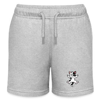 Kätzchen Katze Katzen Krallen Miau Kinder Baby - Kinder Organic Joggingshorts Mini Bolter von Stanley/Stella - Grau meliert - Vorne