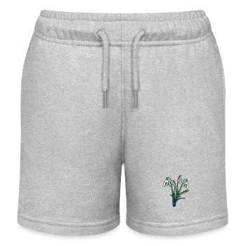 Fleurs printanières Muguet du Jardin Nature Fleur - Short de jogging enfant bio Stanley/Stella - gris chiné - Devant
