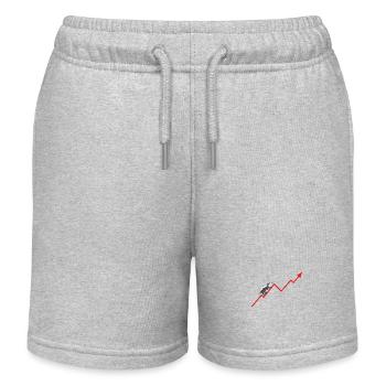Dachs klettert steigenden Kurs hinauf - Kinder Organic Joggingshorts Mini Bolter von Stanley/Stella - Grau meliert - Vorne