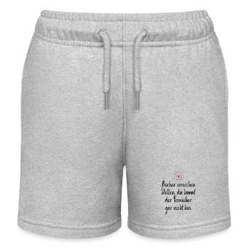 Bücher Erreichen Stellen Da Kommt TV Gar Nicht Hin - Kinder Organic Joggingshorts Mini Bolter von Stanley/Stella - Grau meliert - Vorne