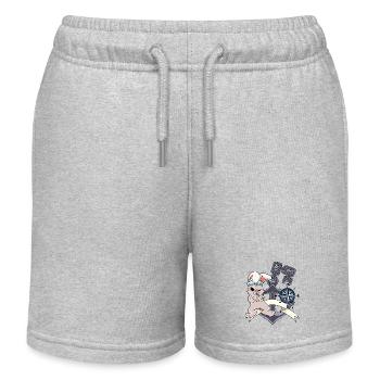 Matrose Kompass Anker Hase Seemann Kapitän Ahoi - Kinder Organic Joggingshorts Mini Bolter von Stanley/Stella - Grau meliert - Vorne
