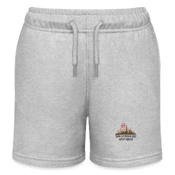 Berlin Skyline ohne Flughafen - Kinder Organic Joggingshorts Mini Bolter von Stanley/Stella - Grau meliert - Vorne
