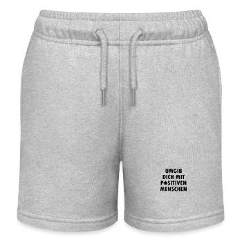 Umgib dich mit positiven Menschen - Kinder Organic Joggingshorts Mini Bolter von Stanley/Stella - Grau meliert - Vorne