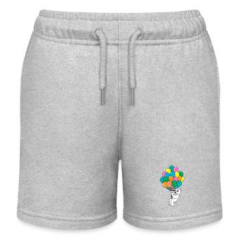 Eisbär Luftballon - Kinder Organic Joggingshorts Mini Bolter von Stanley/Stella - Grau meliert - Vorne