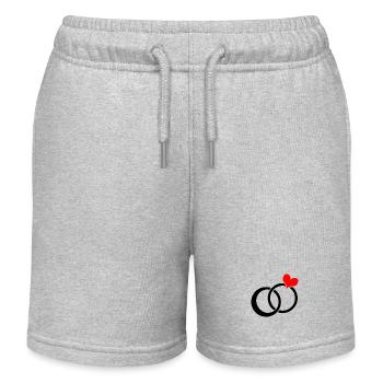 Heiraten Verlobung Ring Hochzeit Ehering Paare Ehe - Kinder Organic Joggingshorts Mini Bolter von Stanley/Stella - Grau meliert - Vorne