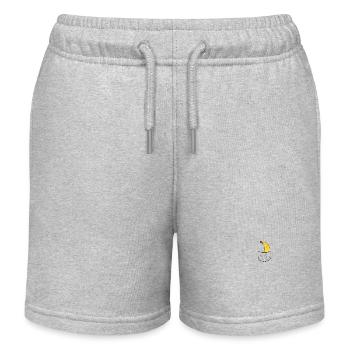 Lustige Banane in Brusttasche Festival Witzig - Kinder Organic Joggingshorts Mini Bolter von Stanley/Stella - Grau meliert - Vorne