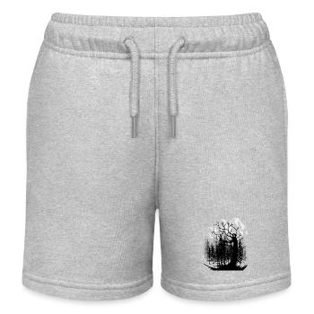 Nature Wilderness Mountains Wild Forest Environment Nature Conservation - Kids Organic Sweat Shorts by Stanley/Stella - heather grey - Front