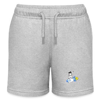 Astronaut Dabbing - Kinder Organic Joggingshorts Mini Bolter von Stanley/Stella - Grau meliert - Vorne