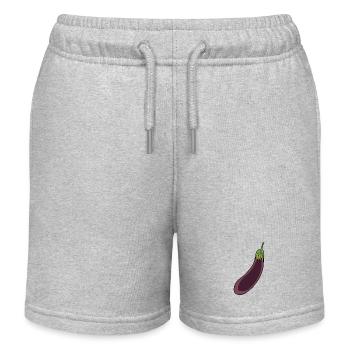 Aubergine Gemüse Vitamine kochen Küche Vegetarisch - Kinder Organic Joggingshorts Mini Bolter von Stanley/Stella - Grau meliert - Vorne