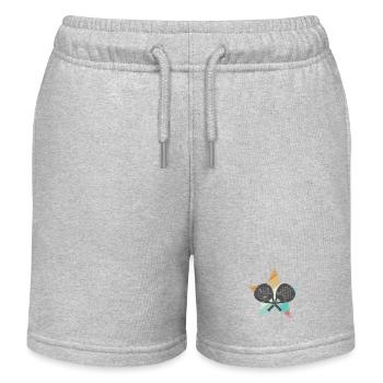 Padel Tennis Ball Sport - Kids Organic Sweat Shorts by Stanley/Stella - heather grey - Front
