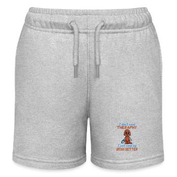 Irish Red Setter - Kinder Organic Joggingshorts Mini Bolter von Stanley/Stella - Grau meliert - Vorne