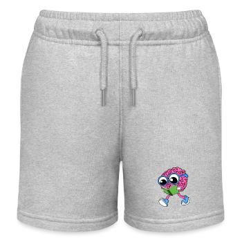 Gehirn am Lesen - Kinder Organic Joggingshorts Mini Bolter von Stanley/Stella - Grau meliert - Vorne