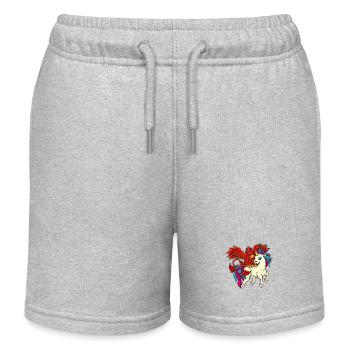 Beste Freunde - Einhorn und Phoenix - Kinder Organic Joggingshorts Mini Bolter von Stanley/Stella - Grau meliert - Vorne