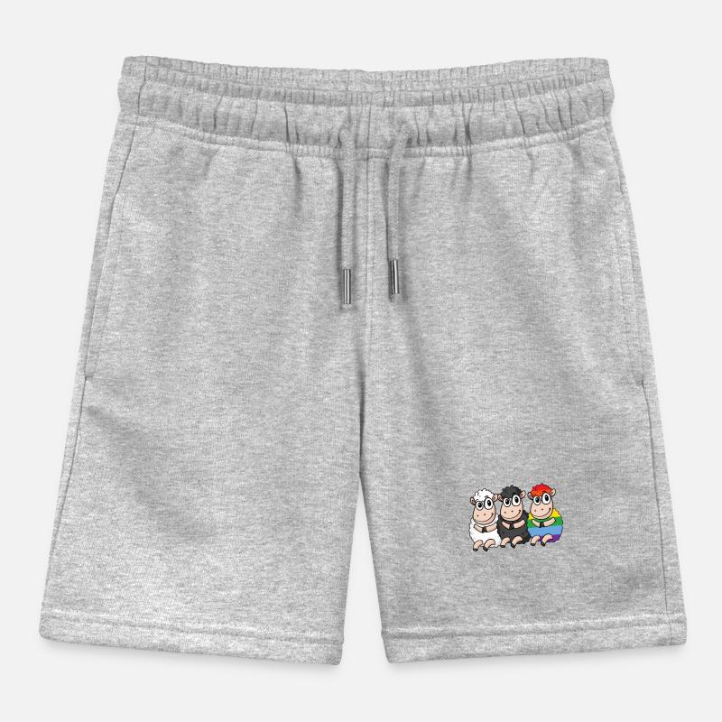 Black Sheep - Rainbow Sheep Kids Organic Sweat Shorts by Stanley/Stella
