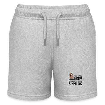 Kartoffel - Kinder Organic Joggingshorts Mini Bolter von Stanley/Stella - Grau meliert - Vorne
