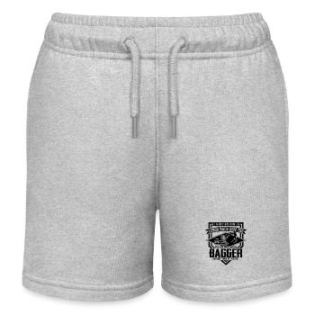 Lustige Baggerfahrer Sprüche Ein Leben nach dem To - Kinder Organic Joggingshorts Mini Bolter von Stanley/Stella - Grau meliert - Vorne
