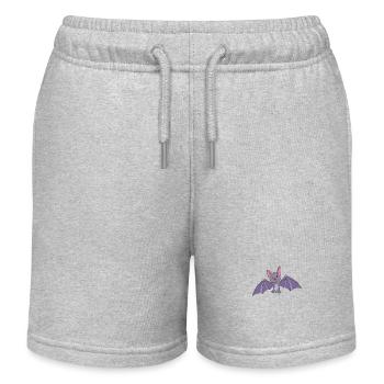 Kawaii Fledermaus - Kinder Organic Joggingshorts Mini Bolter von Stanley/Stella - Grau meliert - Vorne