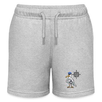 Seemann maritime Möwe Kompass Windrose Nautik - Kinder Organic Joggingshorts Mini Bolter von Stanley/Stella - Grau meliert - Vorne