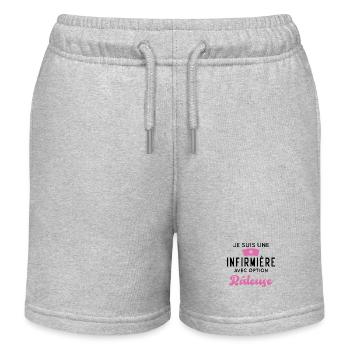 Je suis une infirmière avec option râleuse - Short de jogging enfant bio Stanley/Stella - gris chiné - Devant