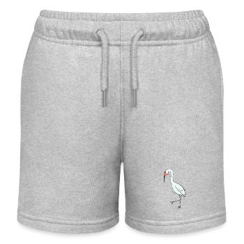 Oiseaux migrateurs Grue Oiseau - Short de jogging enfant bio Stanley/Stella - gris chiné - Devant