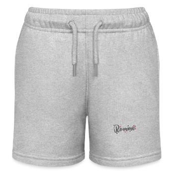 Romme Hobby Card Game Playing Cards Spades - Kids Organic Sweat Shorts by Stanley/Stella - heather grey - Front