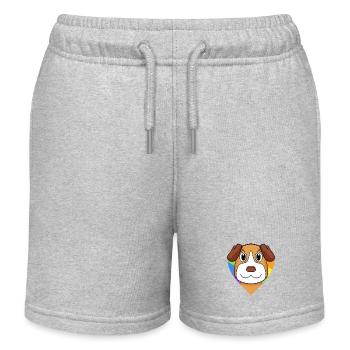 Jack Russell Terrier Hund - Kinder Organic Joggingshorts Mini Bolter von Stanley/Stella - Grau meliert - Vorne
