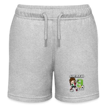 Football Girl C’est mon 9 ans italien - Short de jogging enfant bio Stanley/Stella - gris chiné - Devant