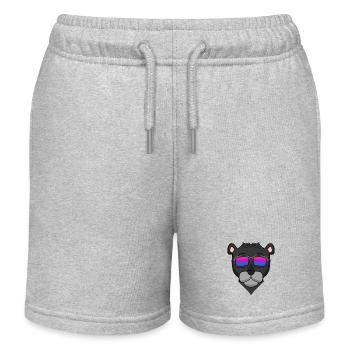 Cadeau bisexuel Black Panther - Short de jogging enfant bio Stanley/Stella - gris chiné - Devant