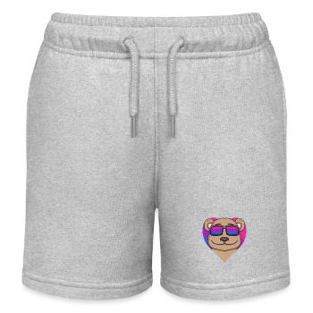 Cadeau bisexuel d’ours brun - Short de jogging enfant bio Stanley/Stella - gris chiné - Devant