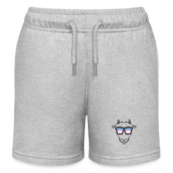 Transgender Transsexuell Ziege Geschenk - Kinder Organic Joggingshorts Mini Bolter von Stanley/Stella - Grau meliert - Vorne