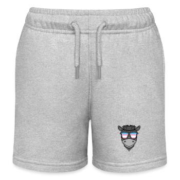 Transgender Transsexuell Esel Geschenk - Kinder Organic Joggingshorts Mini Bolter von Stanley/Stella - Grau meliert - Vorne