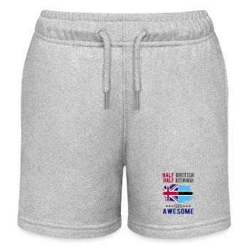 Halb Brite Halb Batswana - Kinder Organic Joggingshorts Mini Bolter von Stanley/Stella - Grau meliert - Vorne