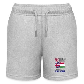 Halb Brite Halb Ungar - Kinder Organic Joggingshorts Mini Bolter von Stanley/Stella - Grau meliert - Vorne