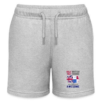 Half British Half Panama - Kids Organic Sweat Shorts by Stanley/Stella - heather grey - Front