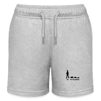 I mean followers Turtle Zoo Reptiles - Kids Organic Sweat Shorts by Stanley/Stella - heather grey - Front