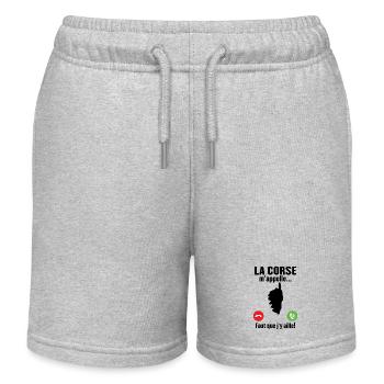 La corse m'appelle - Short de jogging enfant bio Stanley/Stella - gris chiné - Devant